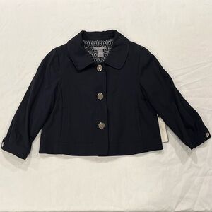Ann Taylor Kids Black Blazer with Silver Buttons